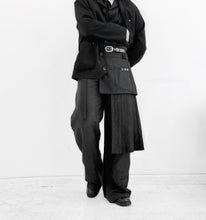 Load image into Gallery viewer, The Pleated Overlay Skirt in Linen