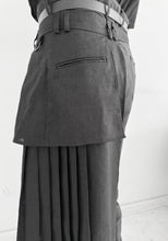 Load image into Gallery viewer, The Pleated Overlay Skirt in Linen