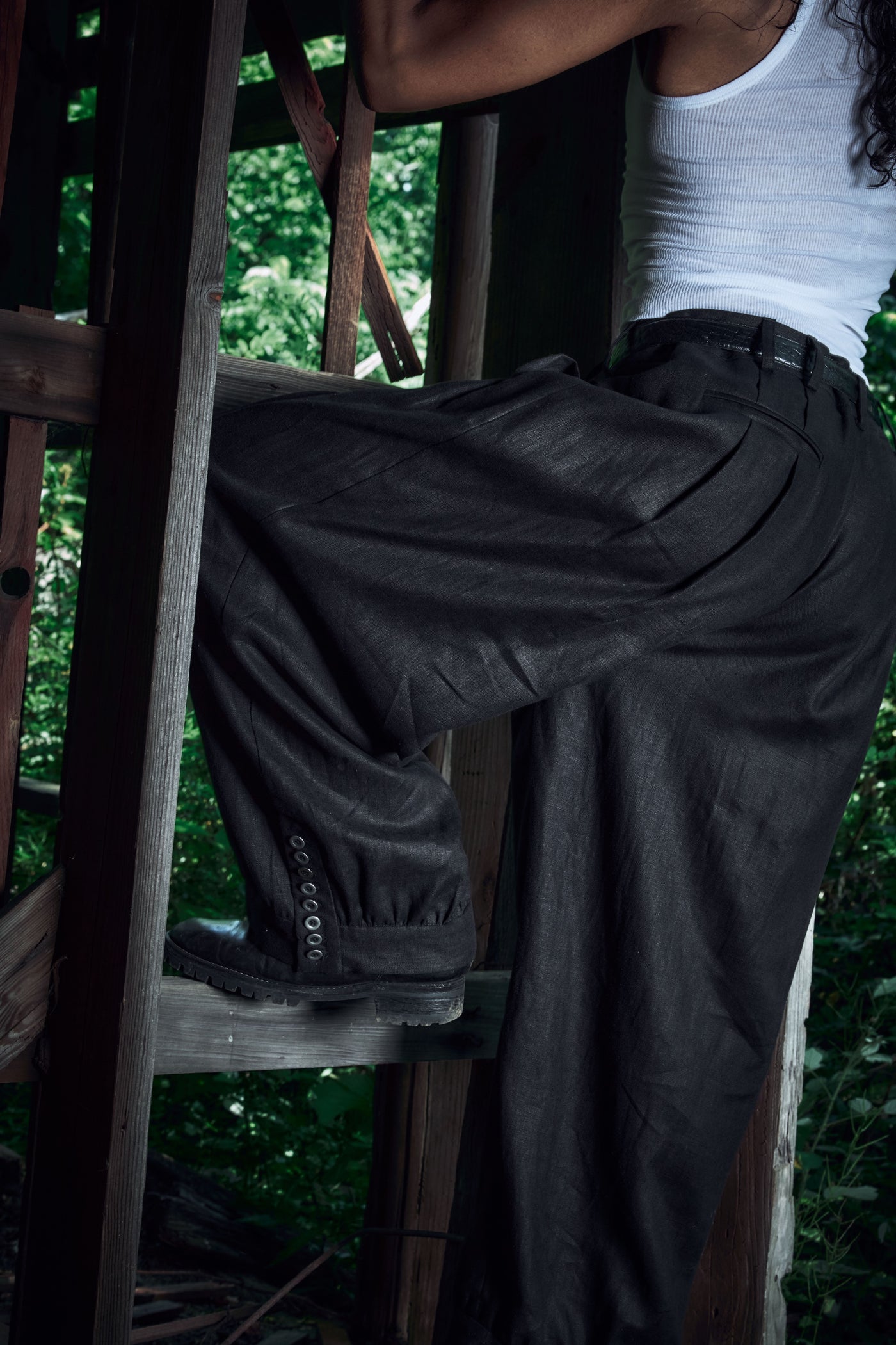 Pleated Bloomer Trouser