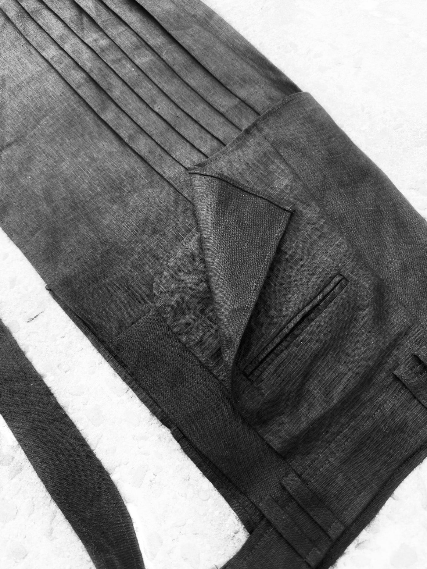 Pleated Overlay Skirt in Linen