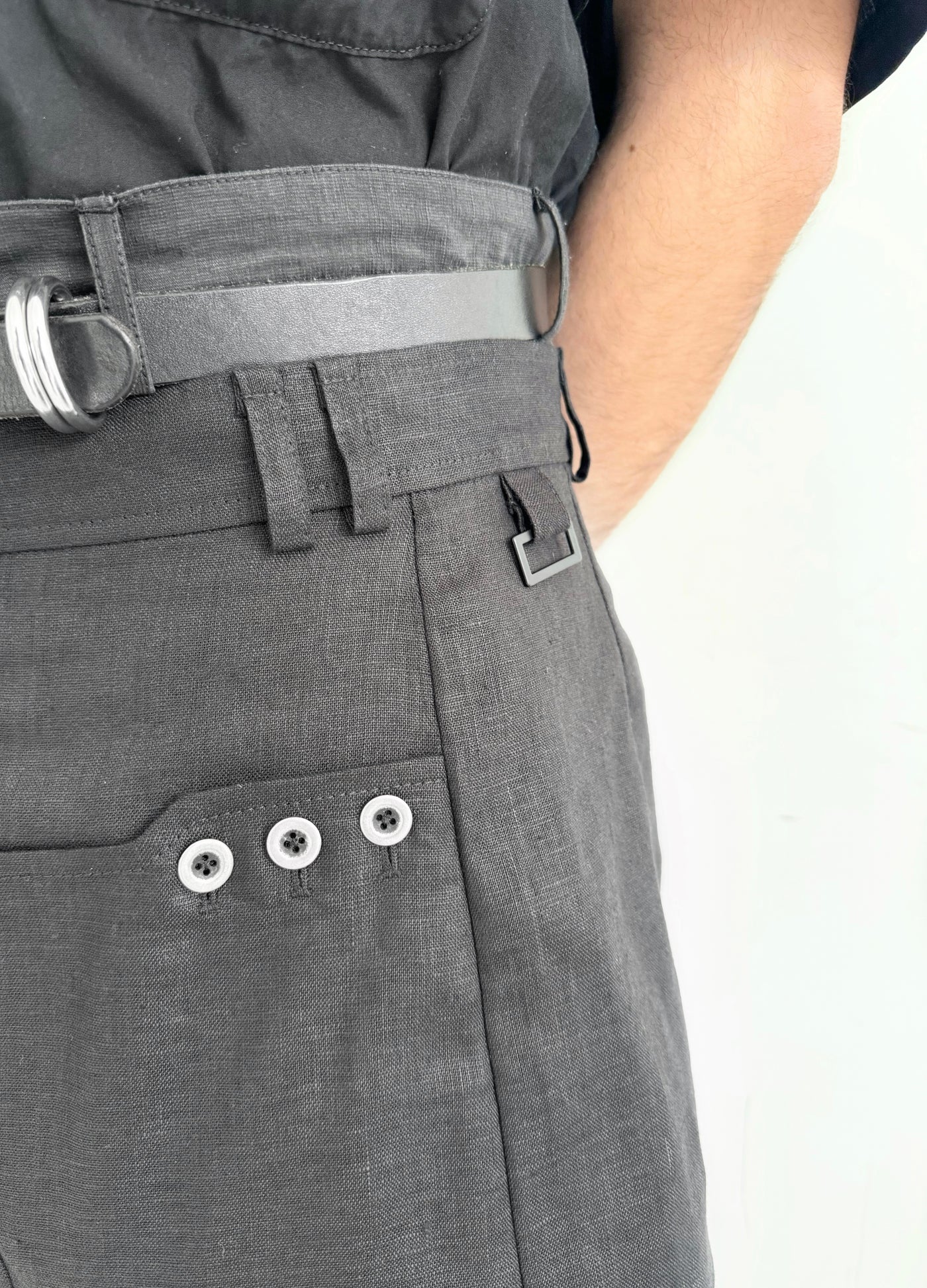 Pleated Overlay Skirt in Linen